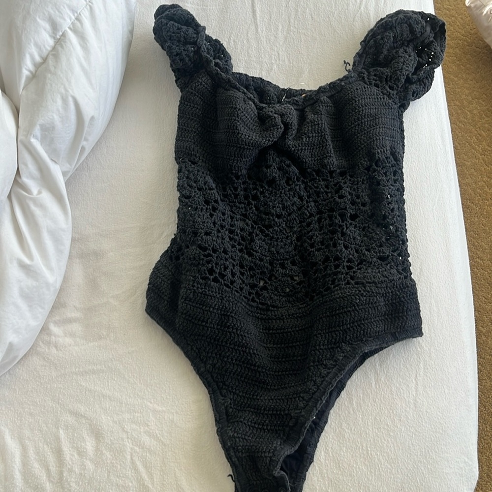 Free people crochet bodysuit